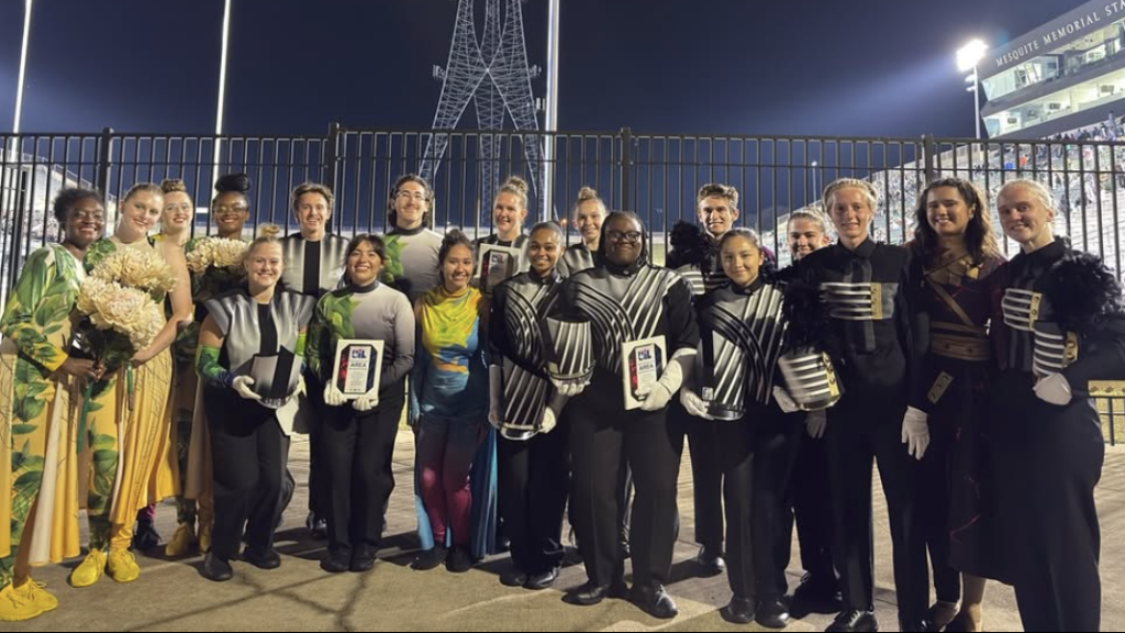 Drum Majors from Pearce, Berkner, Lake Highlands, and RIchardson High Schools